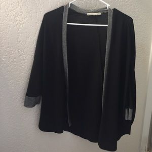 Black Open Front Cardigan